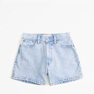 Abercrombie Curve Love High Rise 4” Mom Shorts